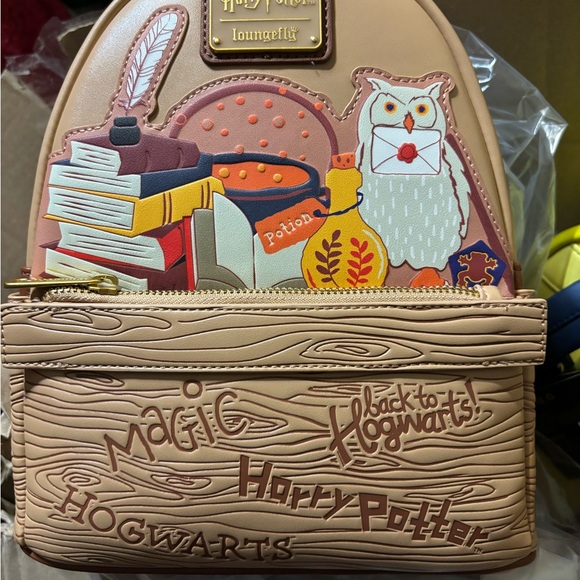Loungefly Harry Potter Tan and Brown Backpack - Picture 1 of 2